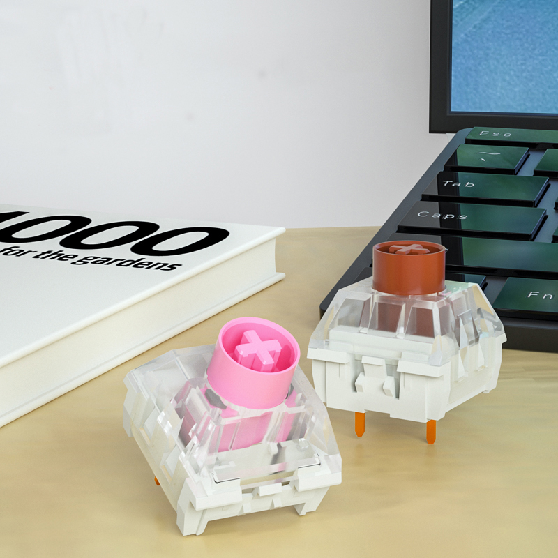 Kailh Box Pink Silent Linear Switch Brown Tactile Switchs DIY Custom Mechanical Keyboard RGB Accessories Pre-lubed 3pin For GK61