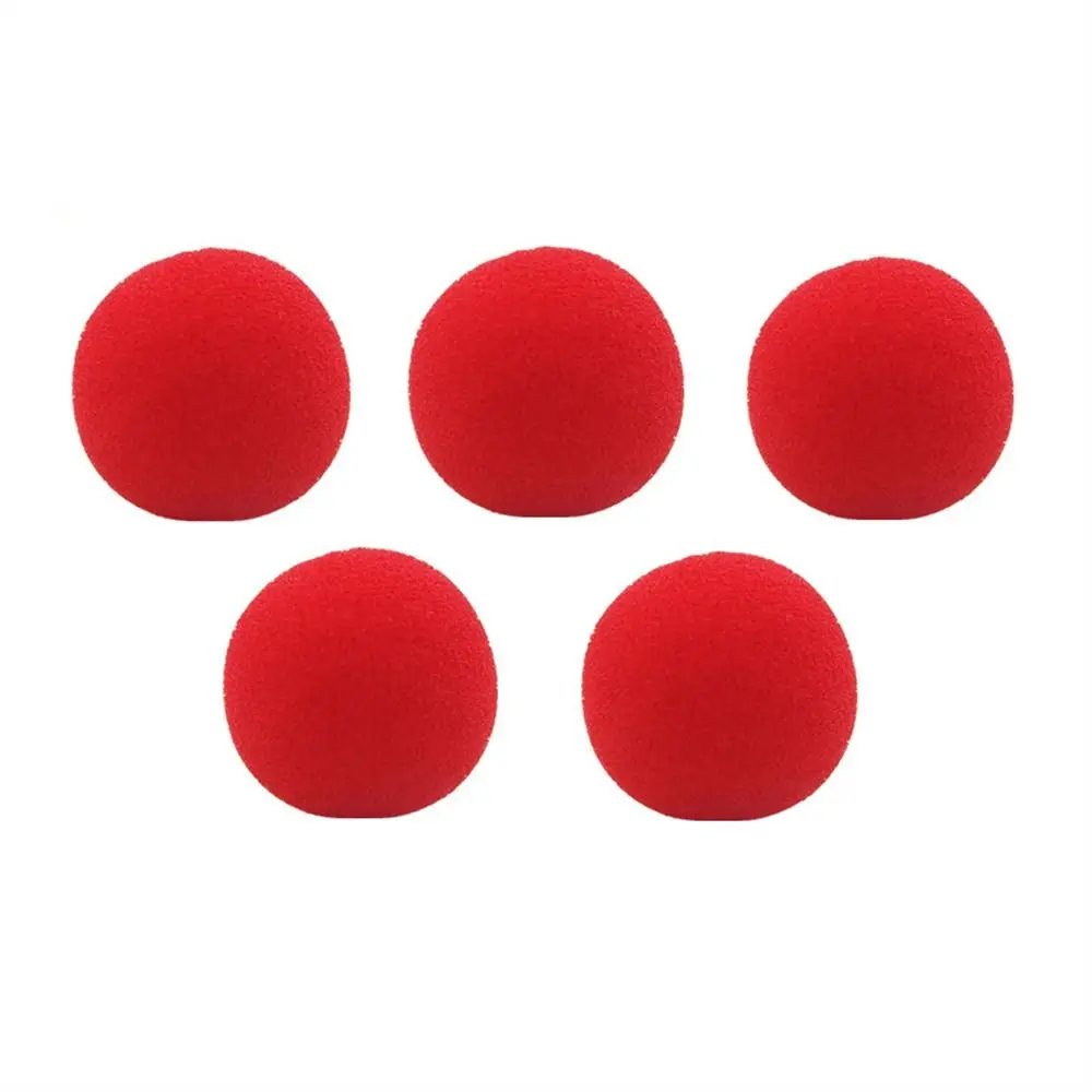 5 Stuks Super Zachte Spons Bal Vinger Goocheltrucs Verschijnen/Verdwijnende Ballen Magia Podium Straat Illusies Gimmick Leuk Klassiek Speelgoed: Rood