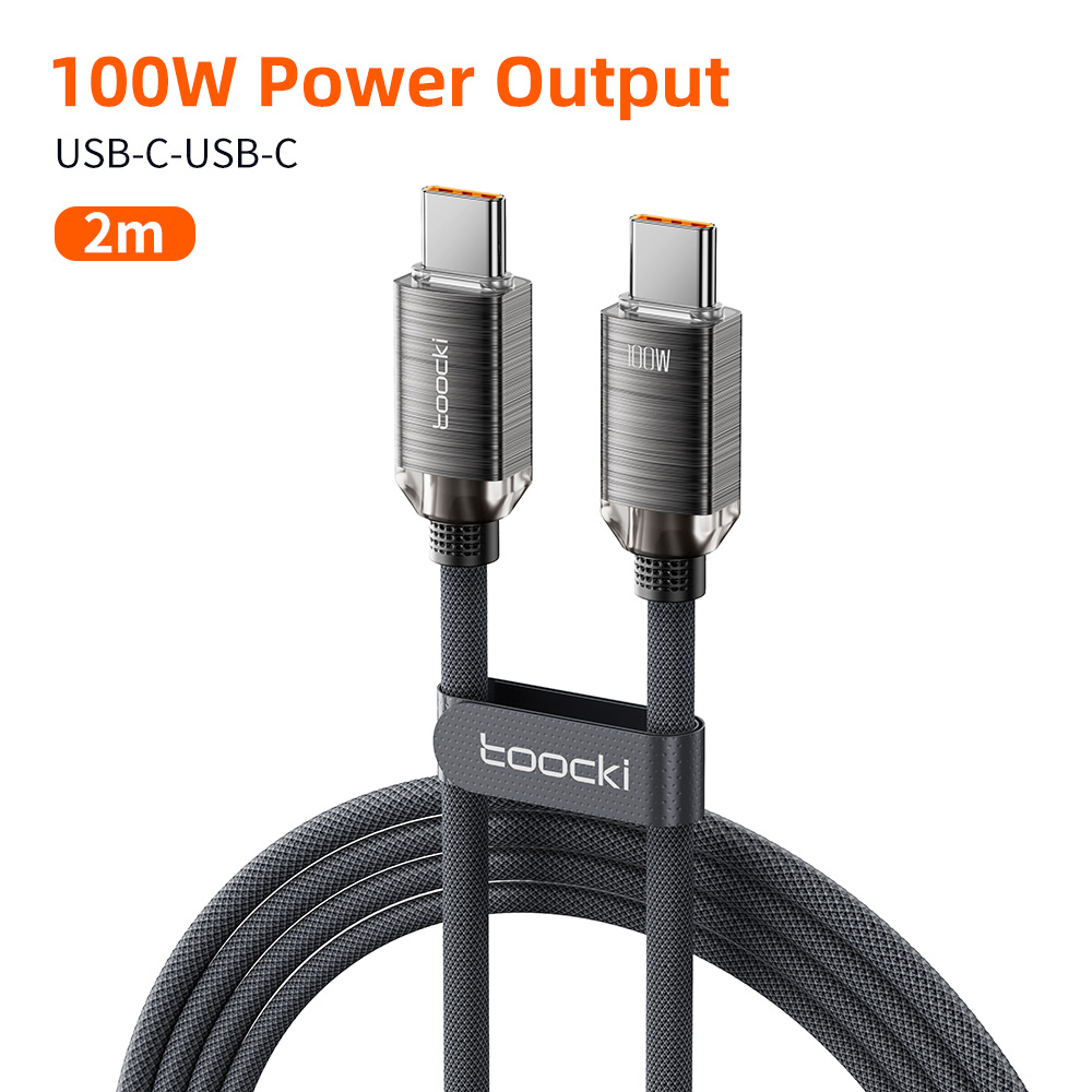 Toocki usb typ c bis typ c kabel 100w schnell ladegerät kabel datenkabel für macbook huawei xiaomi poco samsung USB-C kabel: Beige