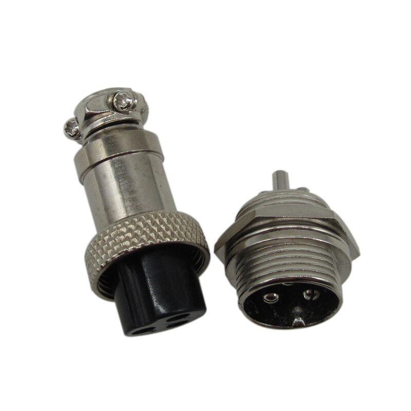 2Pair GX16 3Pin XLR XLRM Male Female Aviation Connector Plug Screw Panel Adapter Mount For ebike battery charge and discharge