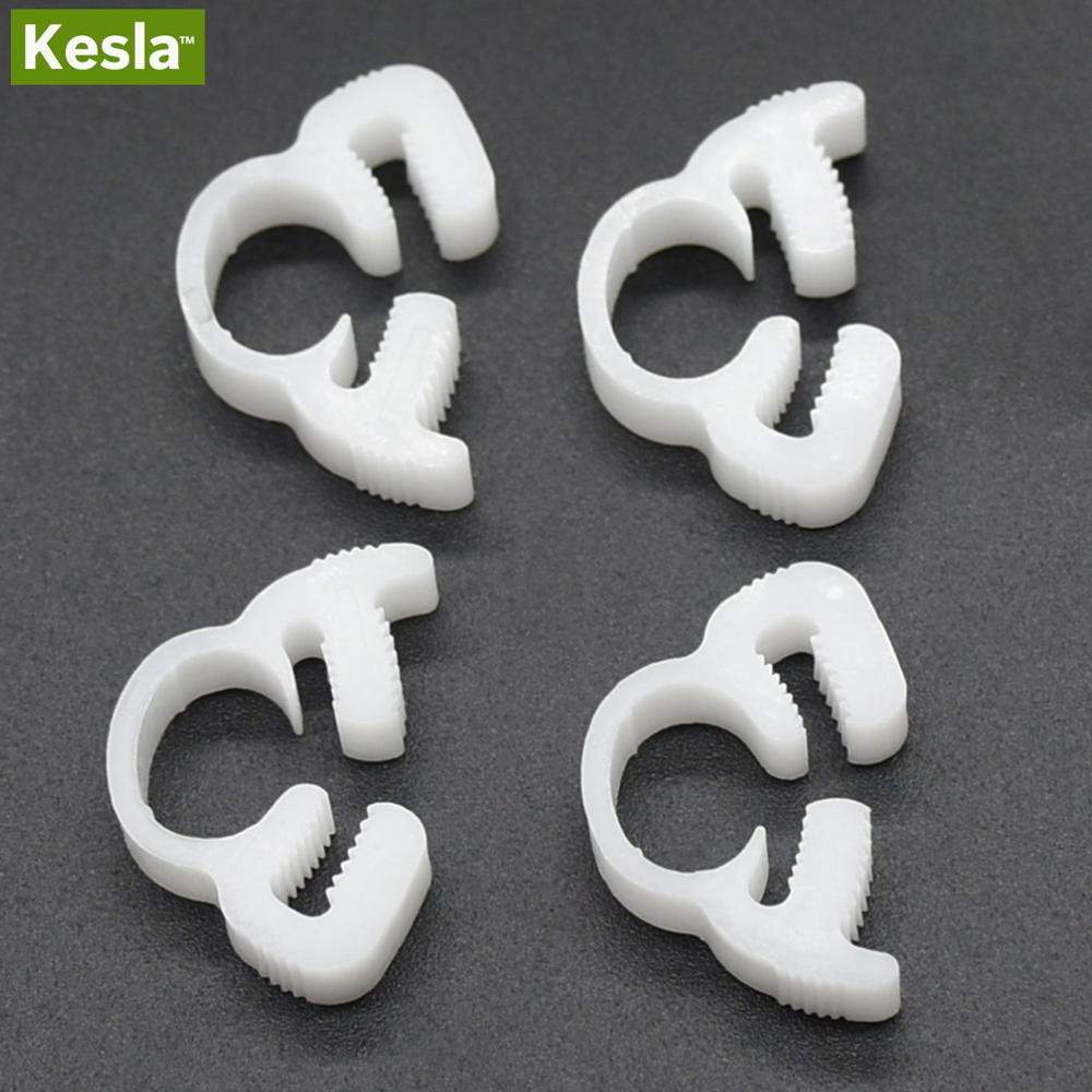 1/4'' Nylon Clamp fit 4/7mm Watering Hose Pipe Plastic Snap Ratchet Clip Garden Greenhouse Coolant Hose Pipe Silicone Tube