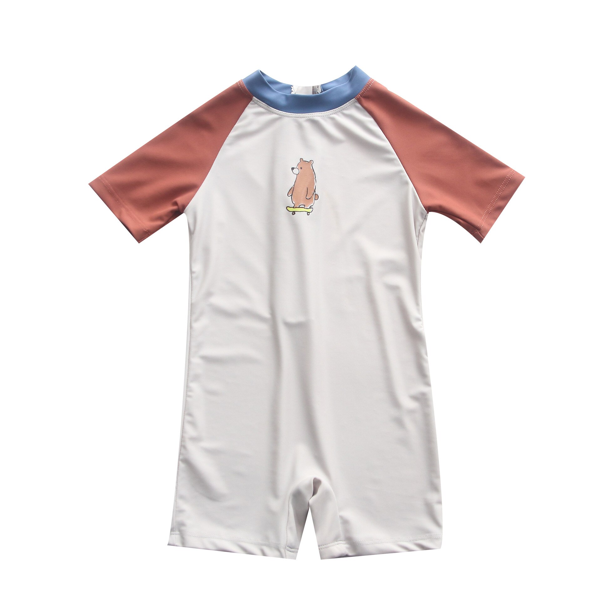 Maillot de bain ours pour enfants, à manches longues, Protection solaire, mignon, pour garçons, 2148C