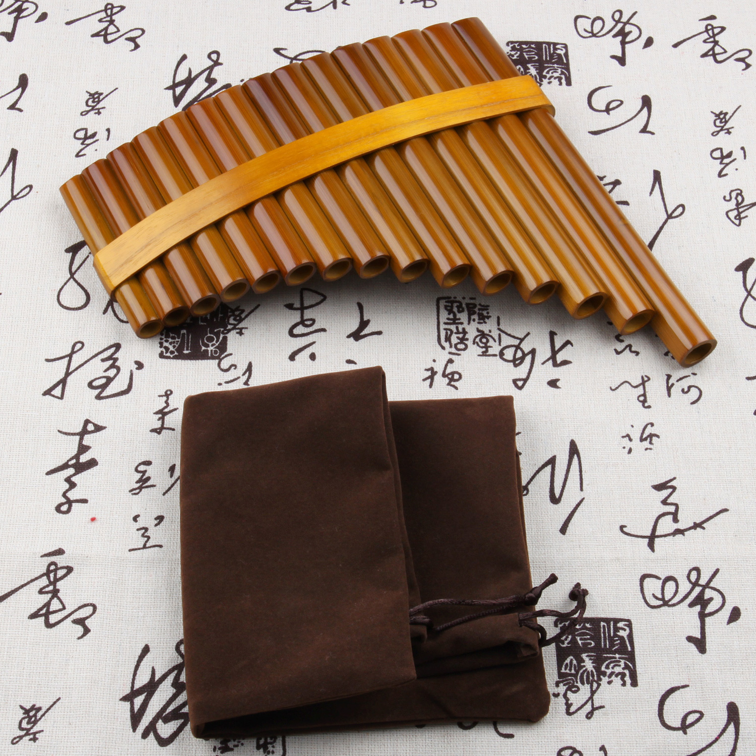Instrumentos musicales populares, flauta De Pan De color marrón, instrumentos De viento De madera hechos a mano, 15 pipas