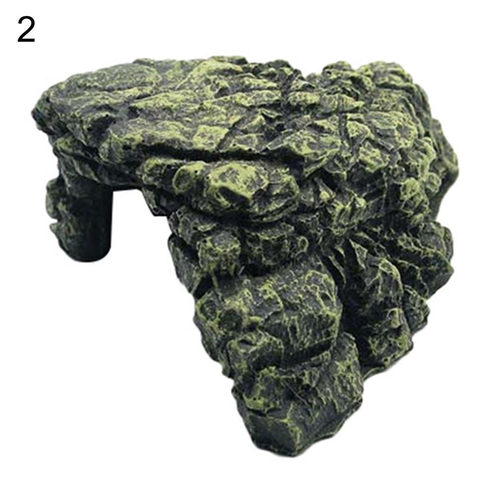 Pet Products Aquarium Decor Cute Pet Turtle Climbing Hill Roof Terrace Floating Island Aquarium Turtle Hide Cave Tree Holes: 2