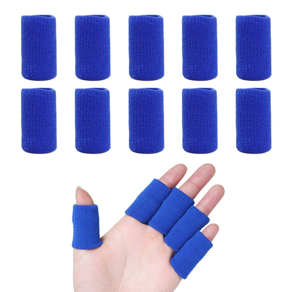 10 Stuks Sport Vinger Mouwen Elastische Vinger Mouwen Ondersteuning Duim Brace Protector Ademende Elastische Vinger Tape