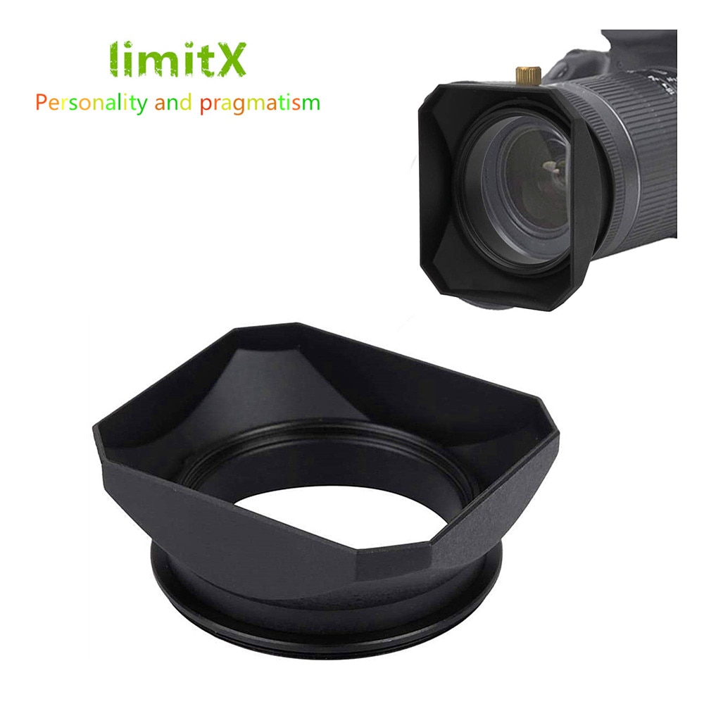 Retro Square Shape Lens Hood Screw Mount For Sony AX33 AX33E AXP33 AXP33E FDR-AX33 FDR-AX33E FDR-AXP33 FDR-AXP33E Camcorder