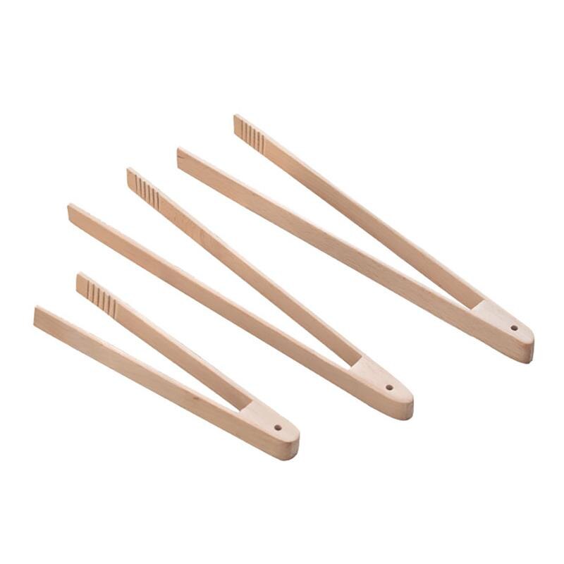 Pinzas de madera para comida, utensilios de cocina para Buffet, pinza para pan anticalor, pinza para pastelería, utensilios de cocina para barbacoa