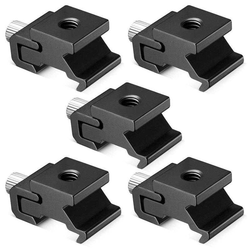 Topp 5 st kamera metall kallsko sko blixt fäste montering adapter med 1/4 stativ skruv för ljus stativ stativ