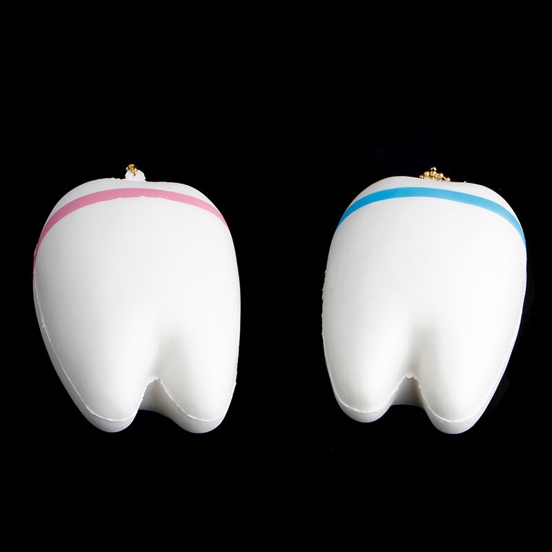 Cute Tooth Jumbo Squishy Slow Rising Squeeze Stress Hand Soft Toy Phone Pendant