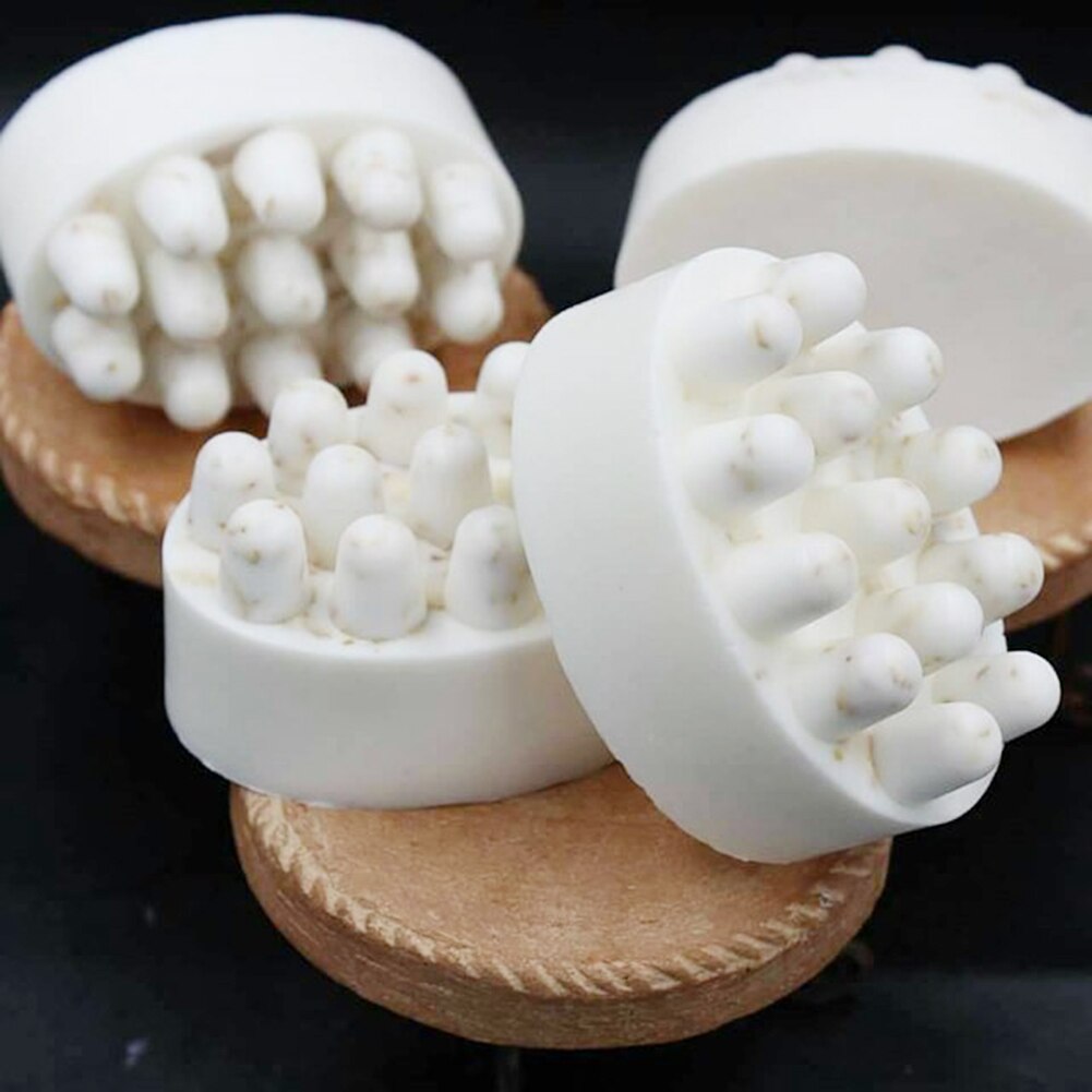 4 Grids Multifunction Reusable Durable Silicone Soap Mold Safety Non-Stick Soap Form for Massage Therapy Soap Mold