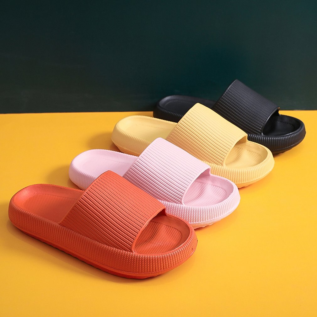 Thick Platform Bathroom Slippers Women Soft Sole EVA Indoor Slides Woman Sandals Summer Non-slip Beach Flip Flops
