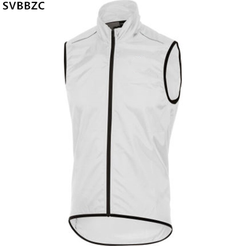 Top lightweight Men's cycling vest windproof gilet white cycling bike windbreak vest mtb wind vest Back mesh