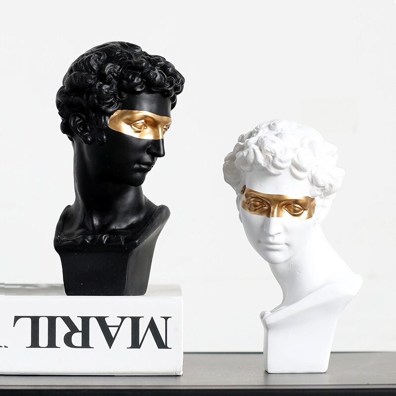 Abstrakt skulptur david mennesker statuer til dekoration statue boligindretning tilbehør mytologi europa moderne harpiks