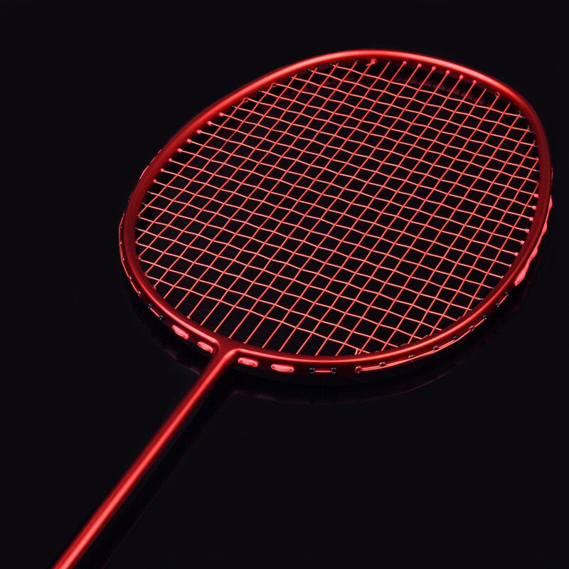 1Pc Professionele Badminton Rackets Full Carbon Ultralichte Badminton Racket Spelen Badminton Enkel Schot-40: Red