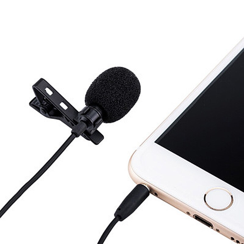 Mini Portable Clip-on Lapel Microphone for iPhone iPad Android Smartphone DSLR Camera Computer PC Laptop