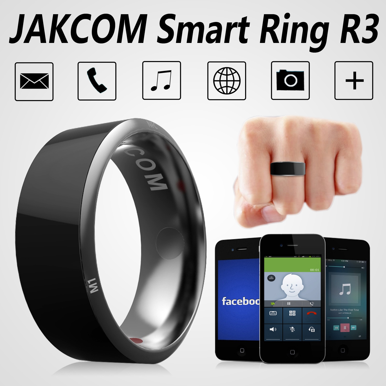Jakcom R3 Smart Ring electronic CNC Metal Mini Magic RFID NFC 125khz 13.56mhz IC/ID Rewritable Access Control Key Card Tag Copy