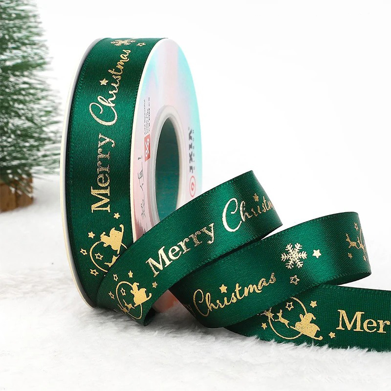 5M Weihnachtsdekoration Weihnachtsband Weihnachtsbaum Ornament für Wohnkultur Neujahr handgemachte DIY Geschenkverpackung Kasten Zubehör