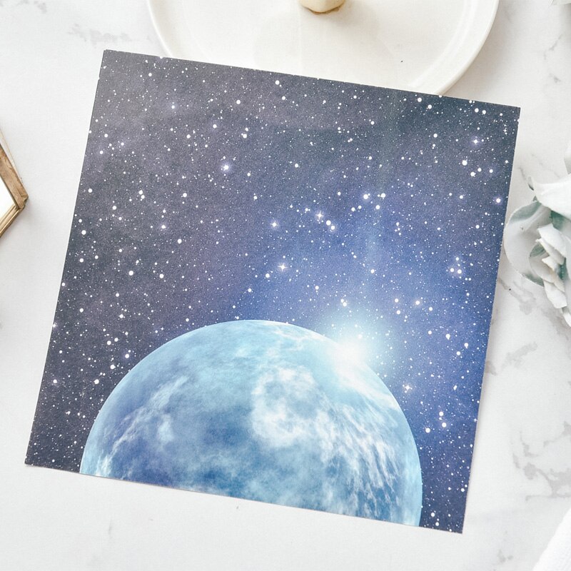 Papel de fondo de universo estrellado azul, planificador, manualidades, papel recortes, álbumes de fotos DIY decorativos