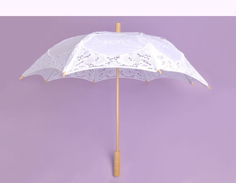 Sombrilla de encaje hecha a mano sombrillas para bodas sombrilla de encaje Retro Parasol para el sol para la fotografía de la boda decoración de la boda BU99036