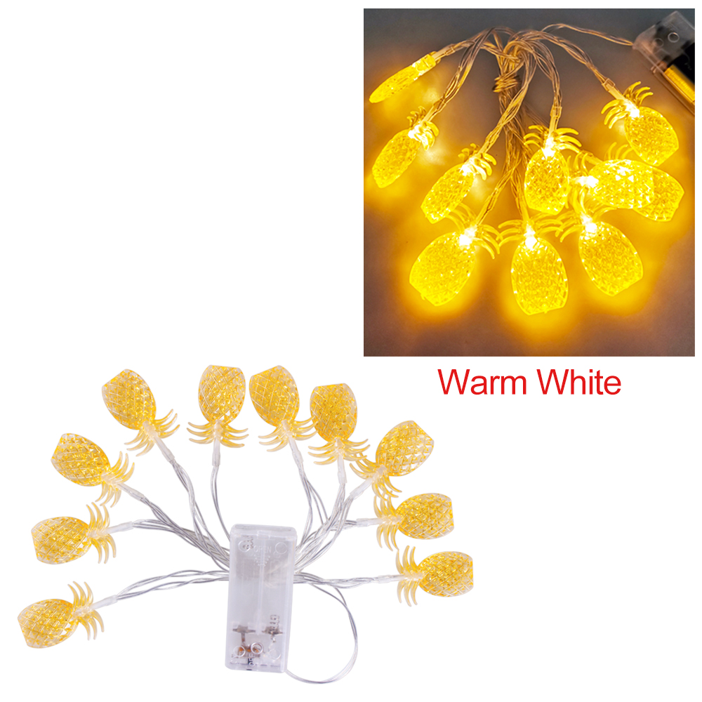 Guirlande lumineuse LED ananas, 1.5M 3M, éclairage féerique de noël, , fête de mariage, décoration de jardin pour chambre à coucher familiale: blanc chaud / 3M USB
