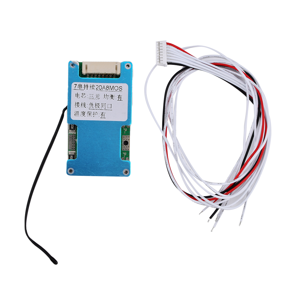 Balanced BMS 7S 24V 15A 20A 25A Lithium 18650 Battery Charge Board Equalizer with NTC Temperature Protection For Ebike/Escooter: Blue