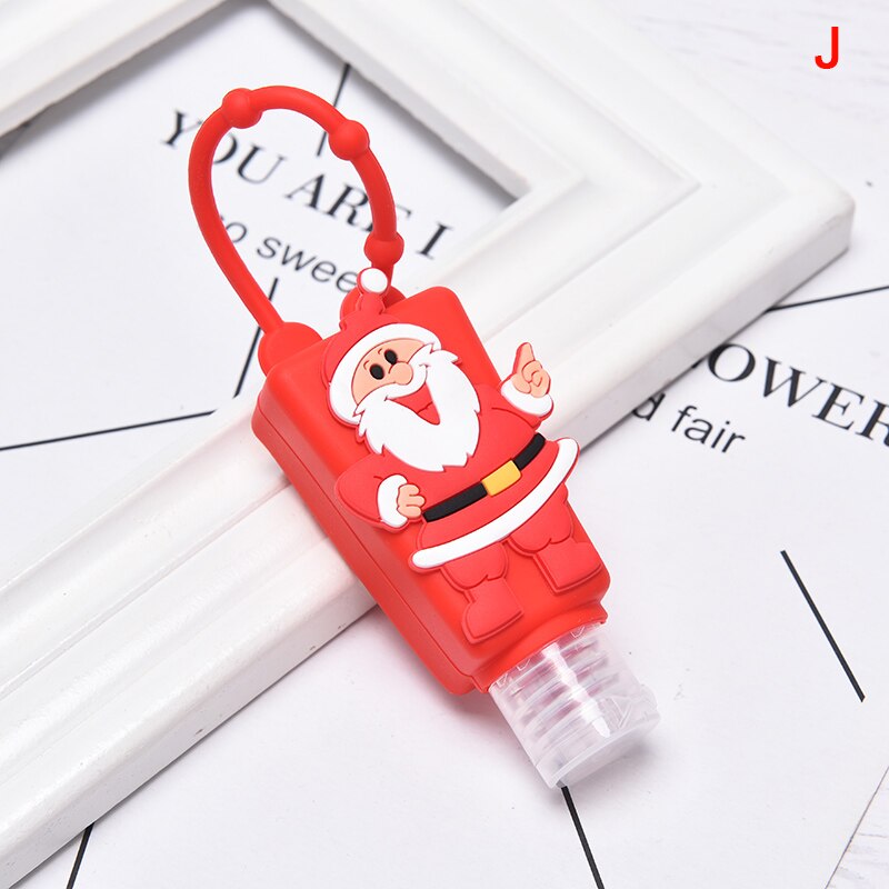 30ml mini jule søde julekarton håndsprit bruser lotion holder tom flaske: J