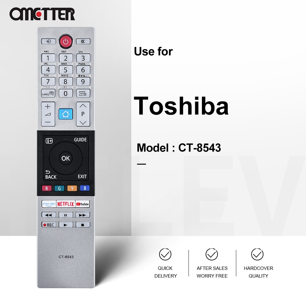 Indicado para Toshiba CT-8543 40L2863DG 32L3963DA 32L3863DG 32W2863DG 49L2863DG 49T6863DA 55U6863DA 55V5863DG TV LED contr remoto