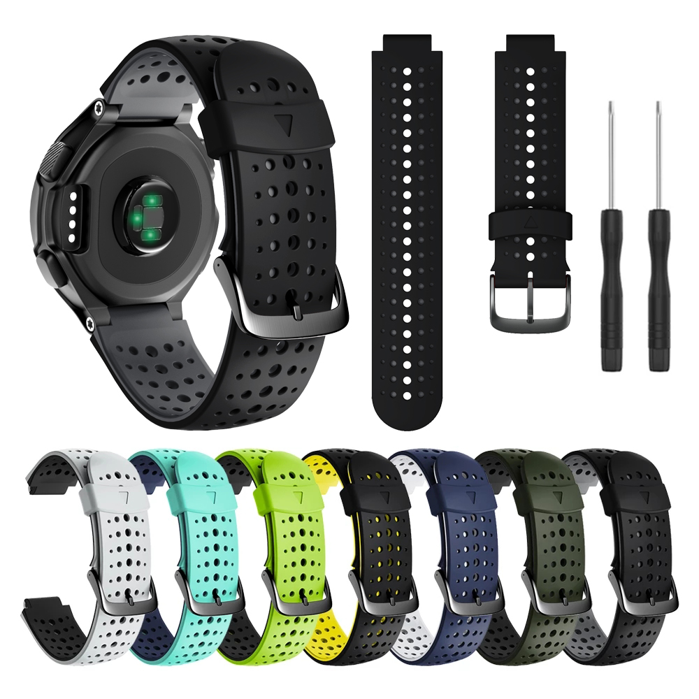 Correa deportiva de silicona para Garmin Forerunner 235 220 230 620 630 735XT, accesorios de pulsera