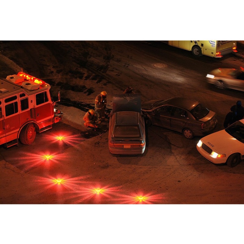 12 lysdioder auto nødlys sikkerhedsbluss rød vejblussmagnet blinkende advarsel mini nattelys vejskive skive til bil