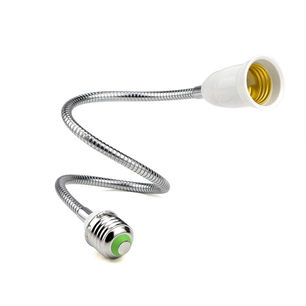 Fleksibel  e27 lys sokkel lampeholder ledet pære adapter udvid forlænger konverter lampe base holder