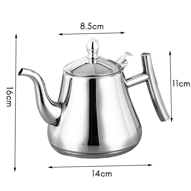 1000 Ml Stainless Steel Teapot with Removable Strainer,Coffee Pot ,Induction Cooker Tea Kettle Water Kettle