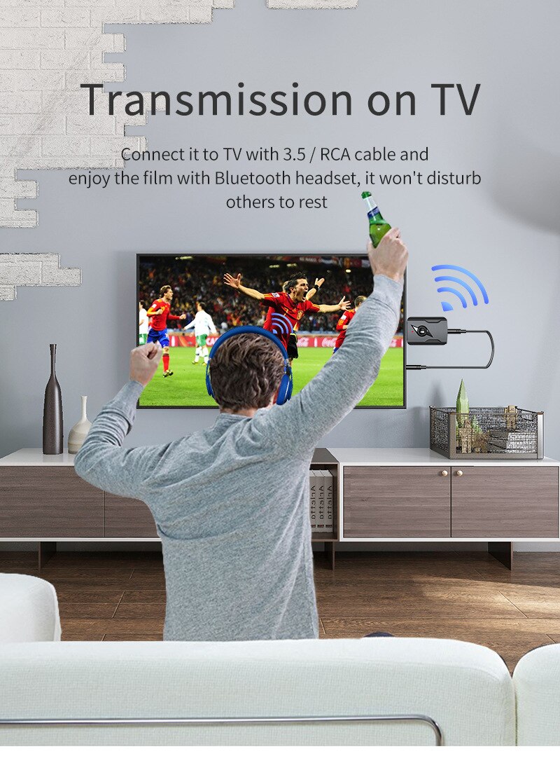 4 In1 Usb Bluetooth 5.0 Aux Audio Zender/Ontvanger Adapter Draadloze Bluetooth Zender Bluetooth Ontvanger Voor Tv/Auto/Pc