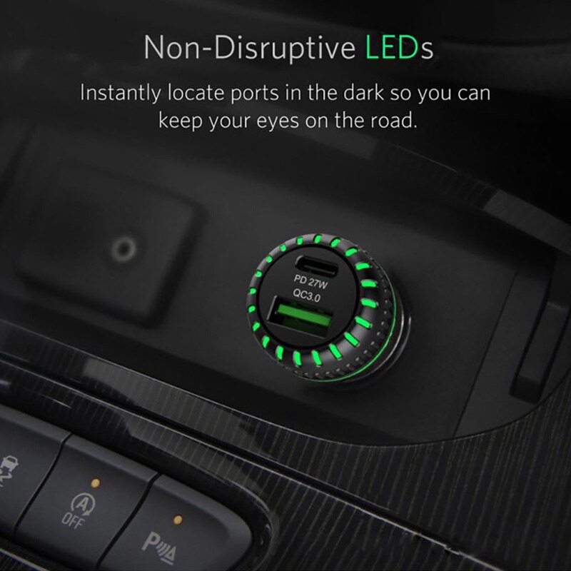 27W PD Car Charger for iPhone Fast Car PD Charger SCP AFC VOOC QC 3.0 Auto Adapter for iPhone SE 11 Pro Samsung S20 Huawei OPPO