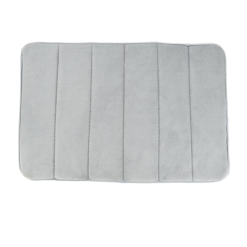 24 Hours Memory Foam Non-slip Carpet, Strong Water Absorption, Soft And Comfortable, Easy To Clean Bathroom Supplies: Silver grey