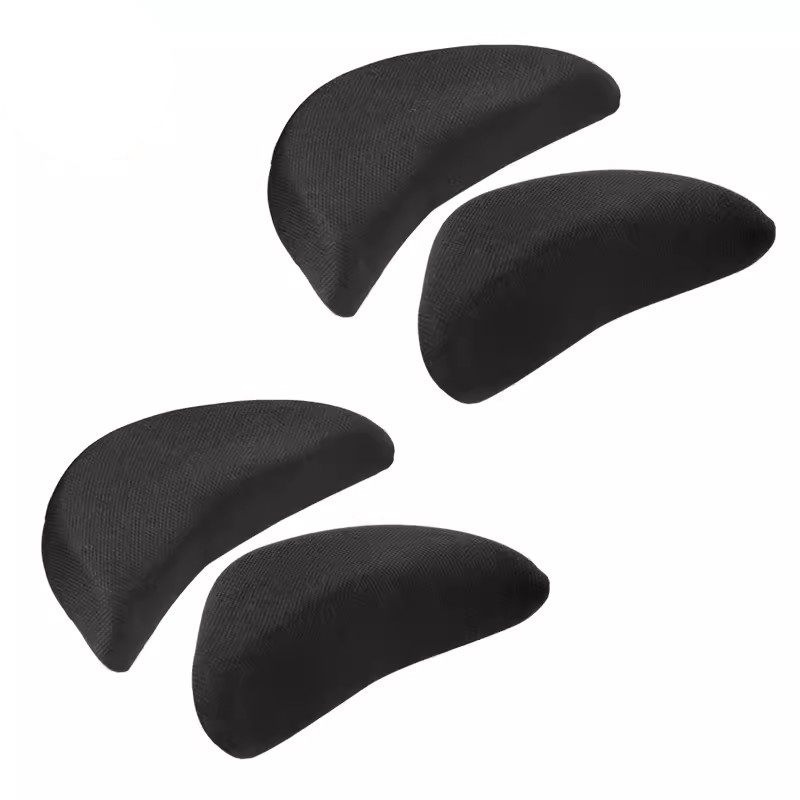 10 Uds. Almohadillas de esponja para el antepié, almohadillas de ajuste para reducir el tamaño del zapato, alivio del dolor, plantillas de relleno de tacón alto, almohadilla para el enchufe del dedo del pie del antepié: Negro