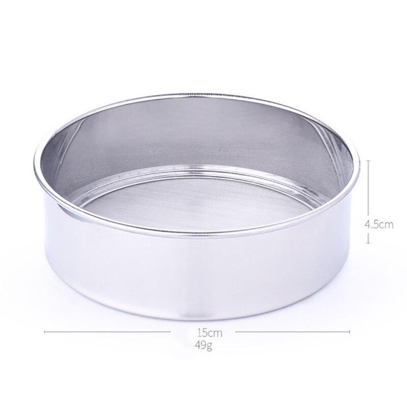Stainless Steel Mesh Flour Sifting Sifter Sieve Strainer 60 Mesh Filter Flour Sieve Cake Baking Kitchen Tools