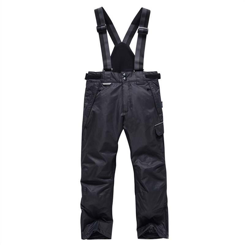 Dziecięce spodnie w paski z lodem śnieg na nartach spodnie zimowe na zewnątrz snowboardowe wodoodporne wiatroodporne dla dziewczynki i chłopca: 10 / czarny pant