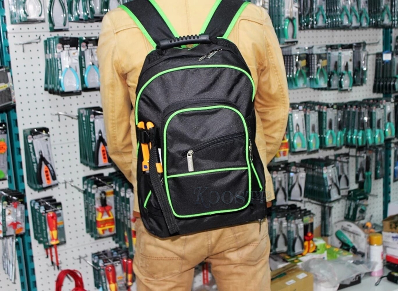 Pro'skit 9ST-307 Multipurpose Double Shoulders Tool Bag Electrician Toolkit Universal Travel Bag Big Storage Repair Backpack