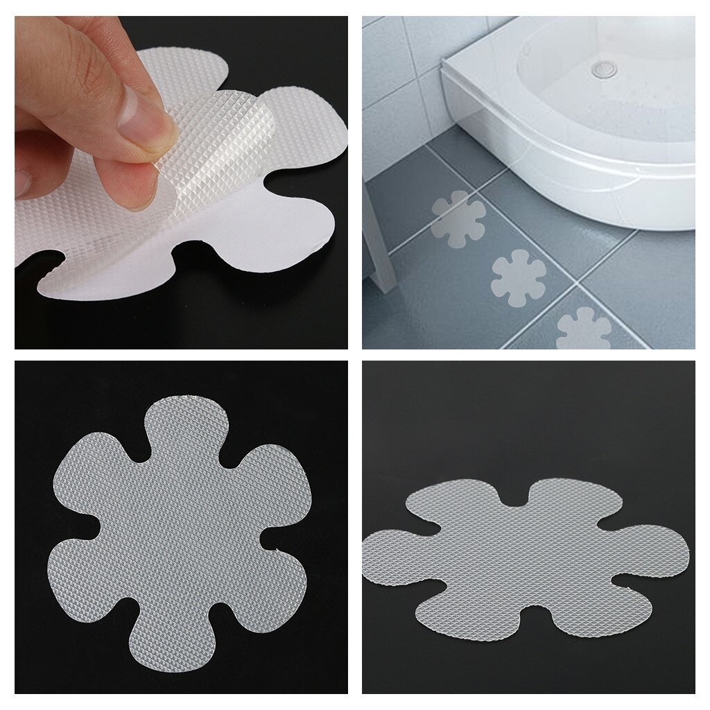 10pcs Bathroom Tubs Showers Treads Non-slip Bathtub Stickers Safety Adhesive Decals Shower Anti-slip Mat Pad Flooring Mats Tool