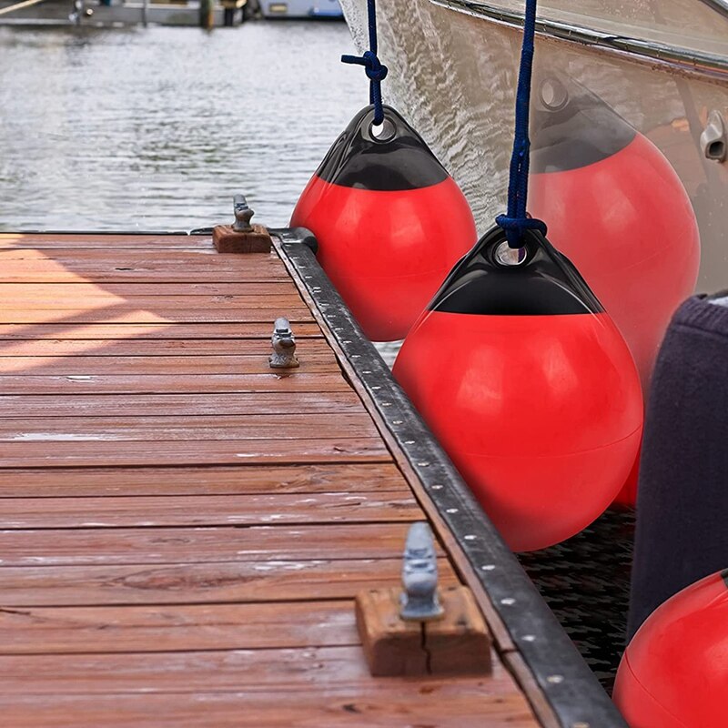 1 Pair of Boat Mooring Buoys,Marine Grade Inflatable PVC Round Pontoon Boat Fenders Ball, Boat Bumpers
