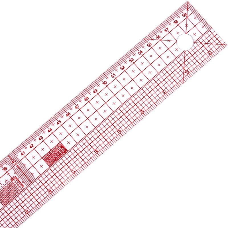60cm DIY Measuring Patchwork Yardstick Double Side Metric Straight Ruler Sewing Tailor Multifunction Transparent Drawing Ruler