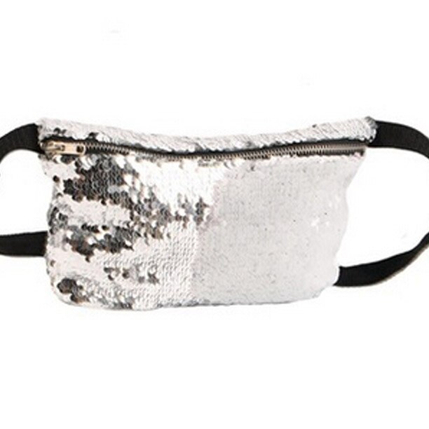 Reversible Sequin Glitter Waist Fanny Pack Belt Bum Bag Pouch Hip Purse Waist Packs