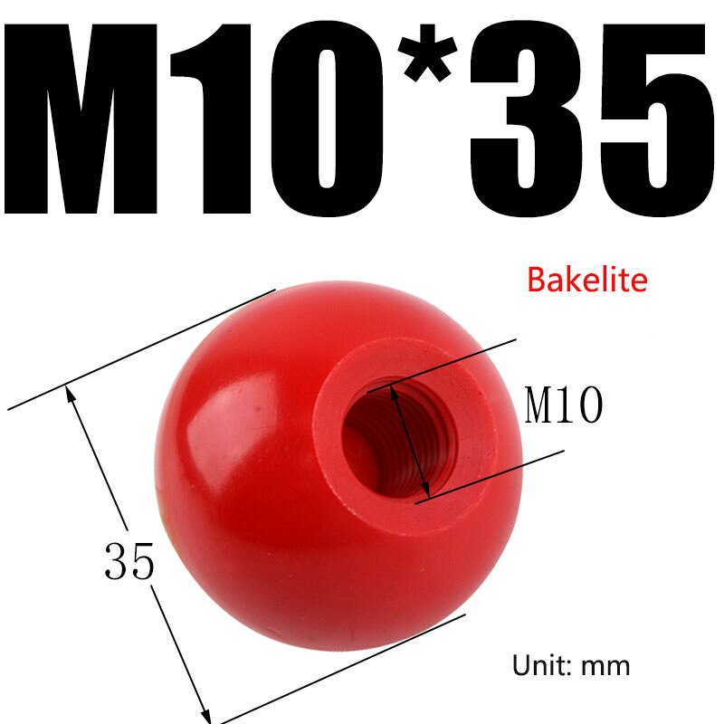 2 stück rot-schwarzer kugelhebelknopf mit kupferkern / bakelitkern / eisenkern, ersatz-rundgriff für werkzeugmaschinen  m4 m5 m6 m8 m10 m12: Dunkelgrün