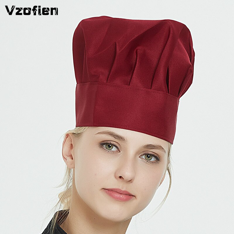 Cooking Adjustable Chef Hat Men Women Kitchen Cafes Elastic Berets Catering Cooking Caps Restaurant Chef Kitchen Workwear Hats
