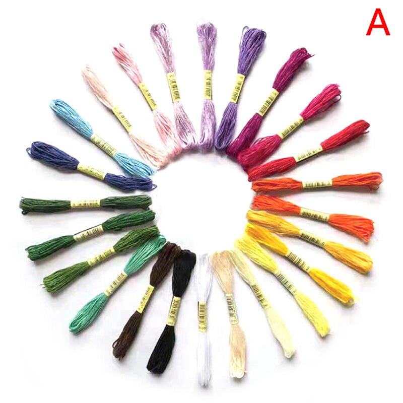 12Pcs Borduurgaren Gradiënt Kleuren Draad Kruisste