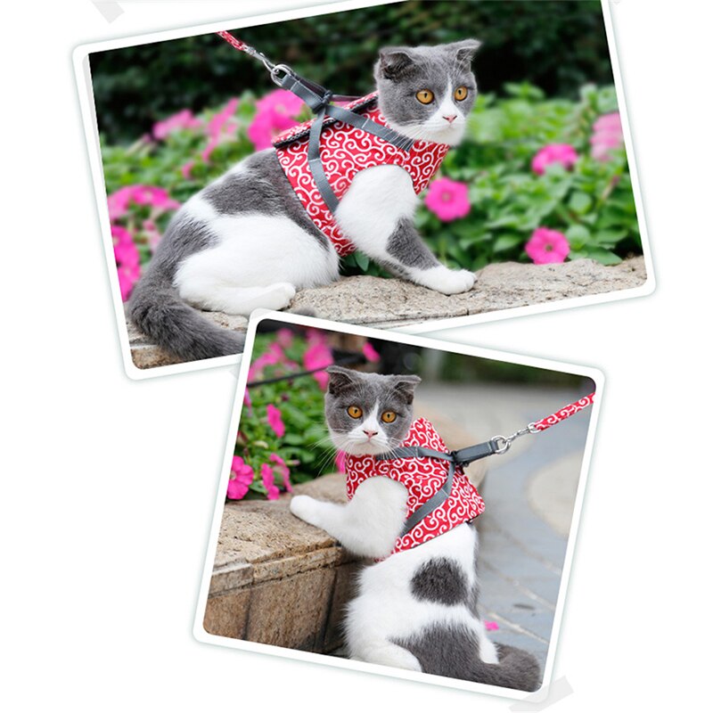 Pet Cat Puppy Traction Rope Vest Anti-break Away Walk Safety Vest Pet Clothes Harness Pets Collar Cat Dog Nylon Pet Supplies