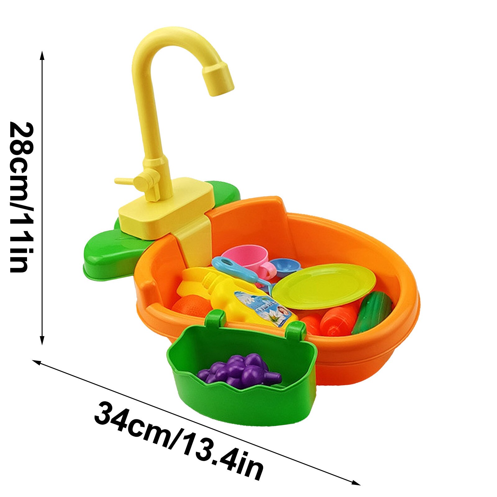 Kitchen Sink Toys with Running Water Playing Kitchen Set Toys Funny Role-playing Simulation Toy Educational for Girls Boys