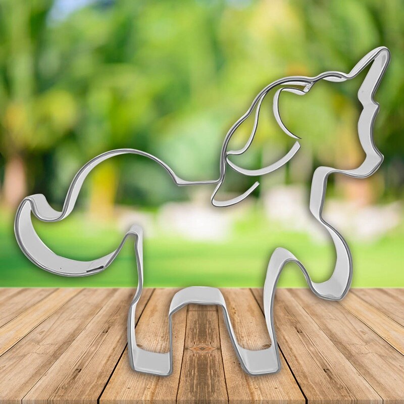 Cortador de galletas de caballo y unicornio, pastel de Chocolate, Fondant, molde de pan, postre, moldes para decorar pasteles, molde para horno para pasteles y galletas