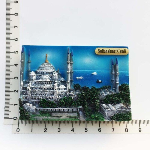 Europe Travel Refrigerator Stickers Turkey Istanbul Bodrum Landmark Tourist Attractions Resin Souvenir Decoration Collection: Sultanahmet  Camii