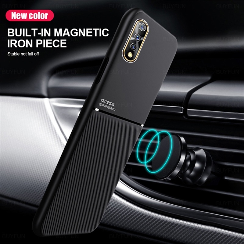 on vivov17 case car magnetic stand leather phone covers for vivo v17 v 17 neo v17neo soft silicone bumper shockproof coque
